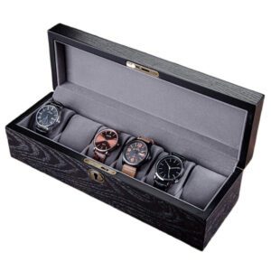 Boite à montre en bois avec serrure – Image 3