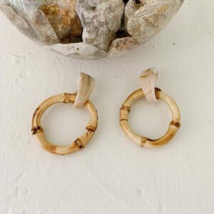 Boucles d’oreille en bois style africain – Image 2
