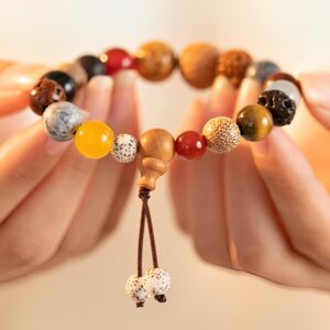 Bracelet en bois 18 graines