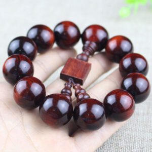 Bracelet en bois perles de prière – Image 3