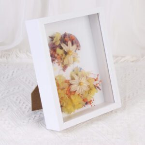 Cadre photo en bois blanc profond