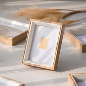 Cadre photo en bois décoratif blanc
