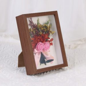 Cadre photo en bois marron profond