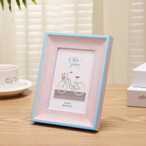 Cadre photo en bois massif rose