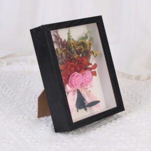 Cadre photo en bois noir profond