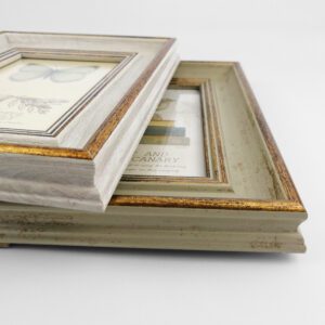 Cadre photo en bois vintage vert – Image 2
