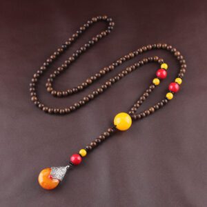 Collier en bois pour femme – Image 2