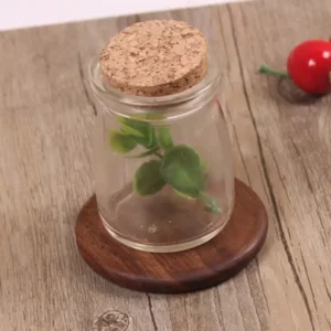 Dessous de verre rond en bois de noyer durable