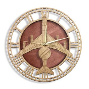 Horloge en bois avion