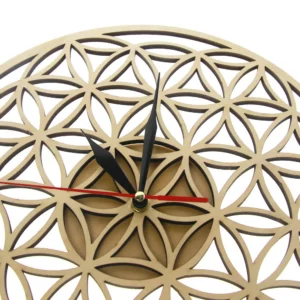 Horloge en bois géométrique – Image 3