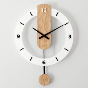 Horloge en bois moderne – Image 2