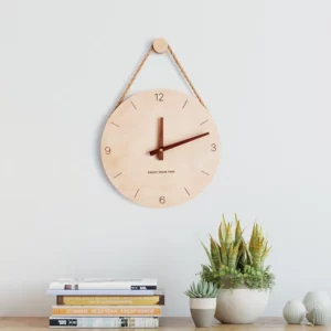 Horloge en bois style japonais