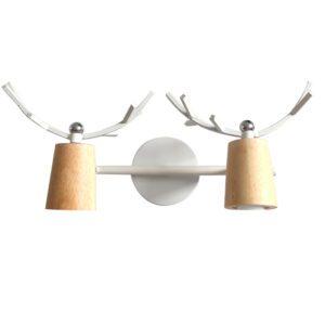 Luminaire en bois cerf blanc – Image 2
