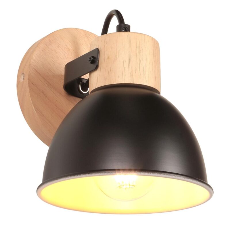 Luminaire en bois nordique noir – Image 4