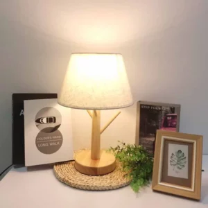 Luminaire en bois pour table de chevet