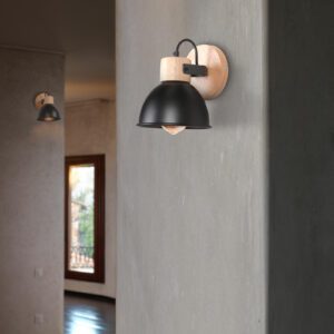 Luminaire en bois nordique noir – Image 2