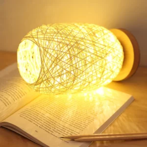 Luminaire en bois pour chambre – Image 2
