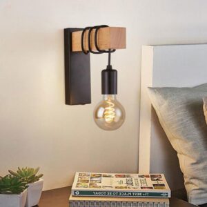 Luminaire en bois style industriel – Image 2