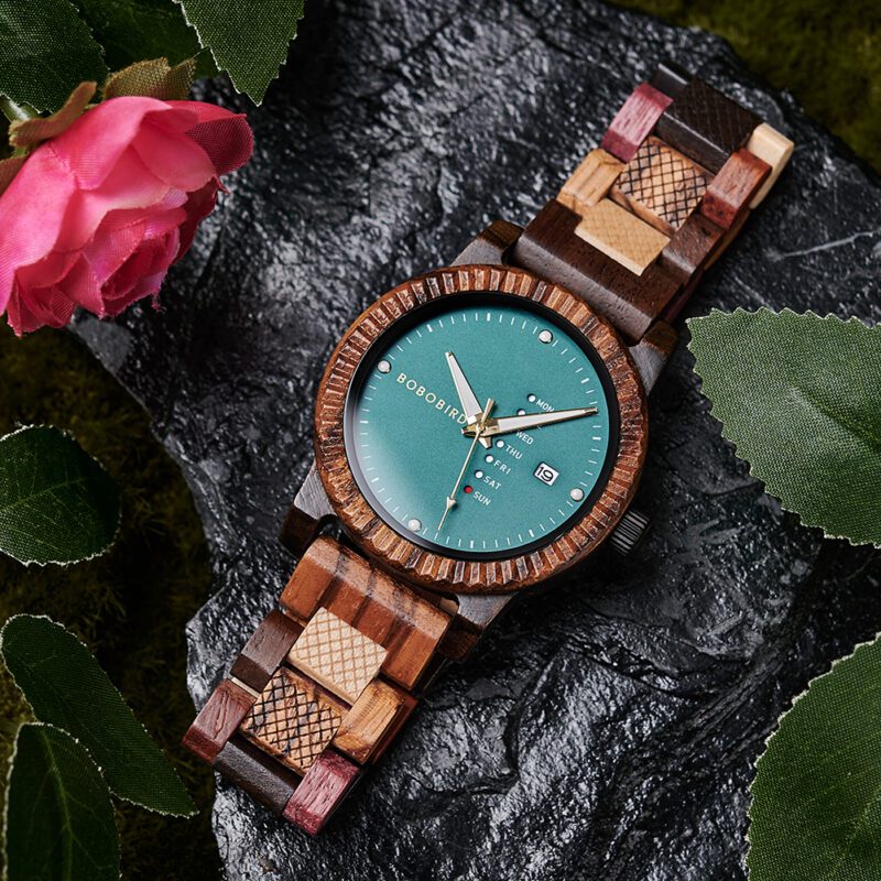 Montre en bois bohème