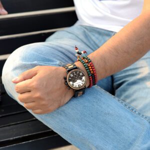 Montre en bois automatique noir – Image 2