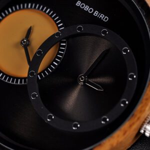Montre en bois élégante jaune – Image 2