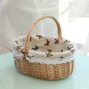 Panier en osier Papillons