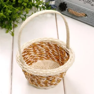 Panier en osier multifonctionnel marron