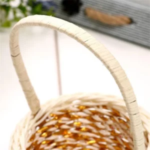 Panier en osier multifonctionnel marron – Image 2