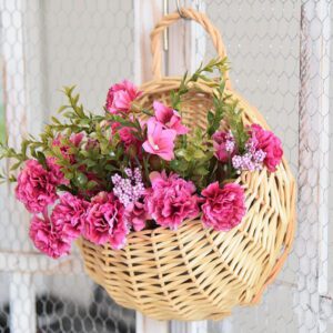 Panier en osier pot de fleur marron clair