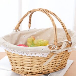 Panier en osier tissé pour pique-nique