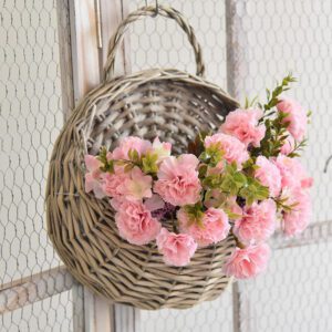 Panier en osier pot de fleur gris – Image 2