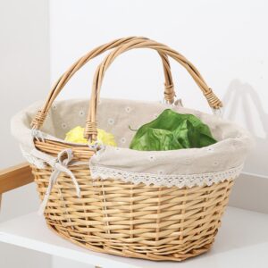 Panier en osier tissé pour pique-nique – Image 2