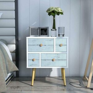 Papier peint en bois bleu – Image 2