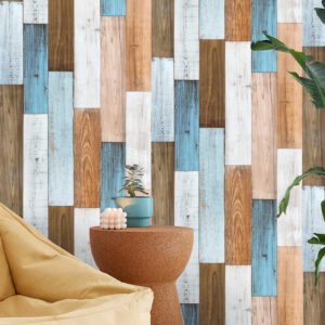 Papier peint en bois effet parquet