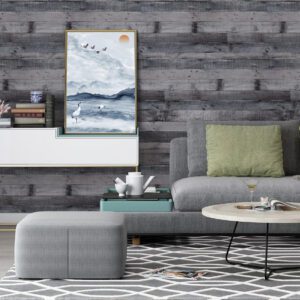 Papier peint en bois gris