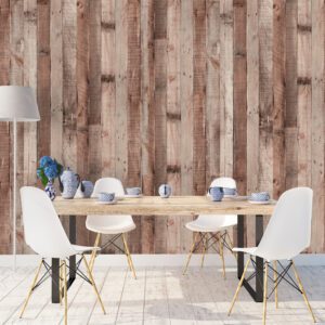 Papier peint en bois marron foncé – Image 3