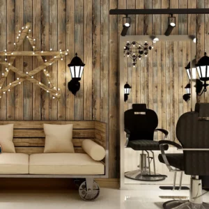 Papier peint en bois style industriel – Image 2