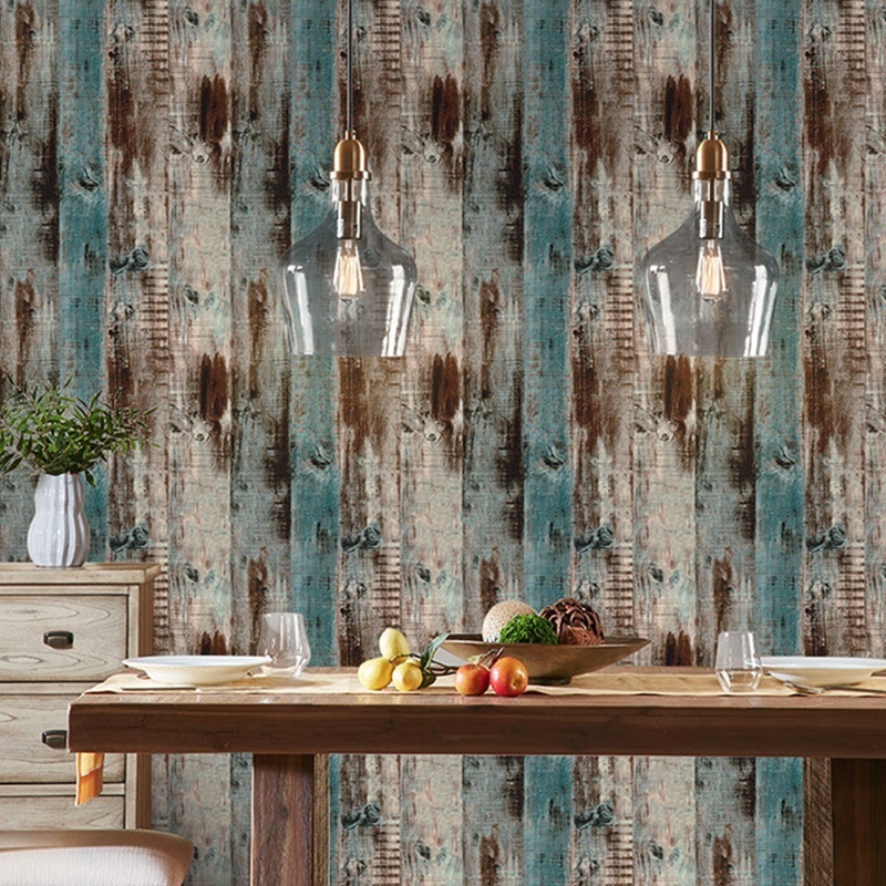 Papier peint en bois vintage coloré – Image 2