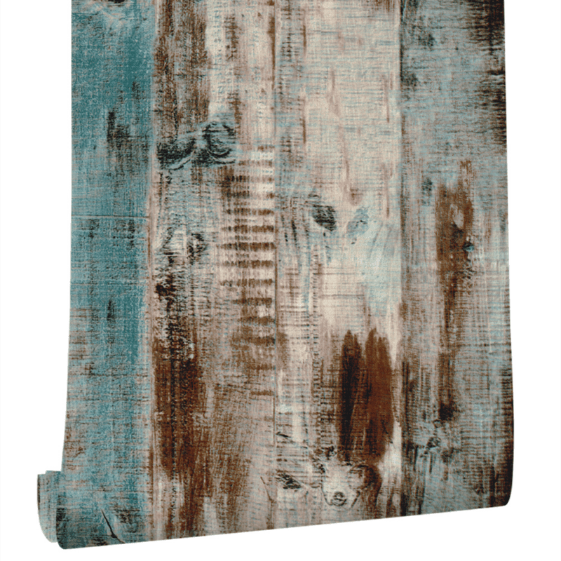 Papier peint en bois vintage coloré – Image 3