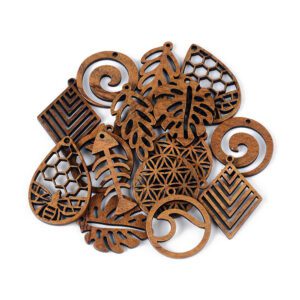 Pendentif en bois poisson pack 6 – Image 2