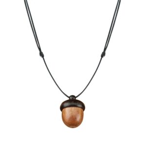 Pendentif en bois gland marron – Image 3