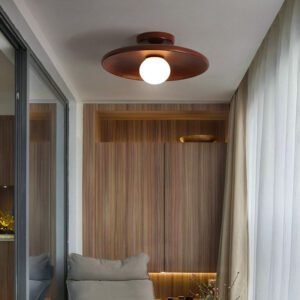 Plafonnier en bois au Design Nordique foncé