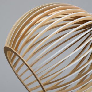 Plafonnier en bois cage blanc