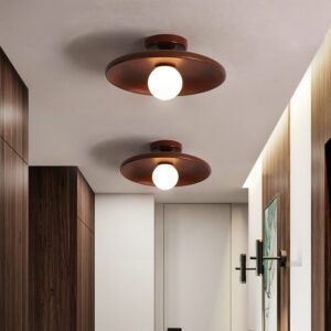Plafonnier en bois au Design Nordique foncé – Image 2