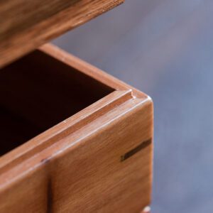Plateau en bois à thé carré – Image 2
