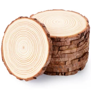 Plateau en bois tranche d'arbre 3 pièces