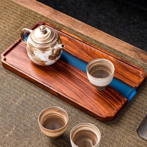Plateau en bois et résine rectangulaire – Image 2