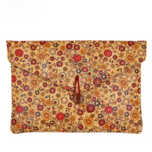 Pochette en liège pour MacBook floral