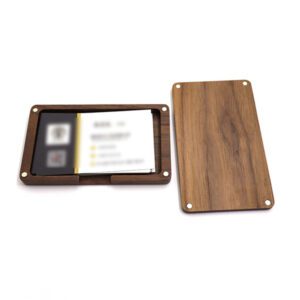 Porte-cartes en bois cartes de visite – Image 2