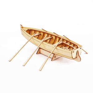 Puzzle 3D en bois bateau à rames – Image 3